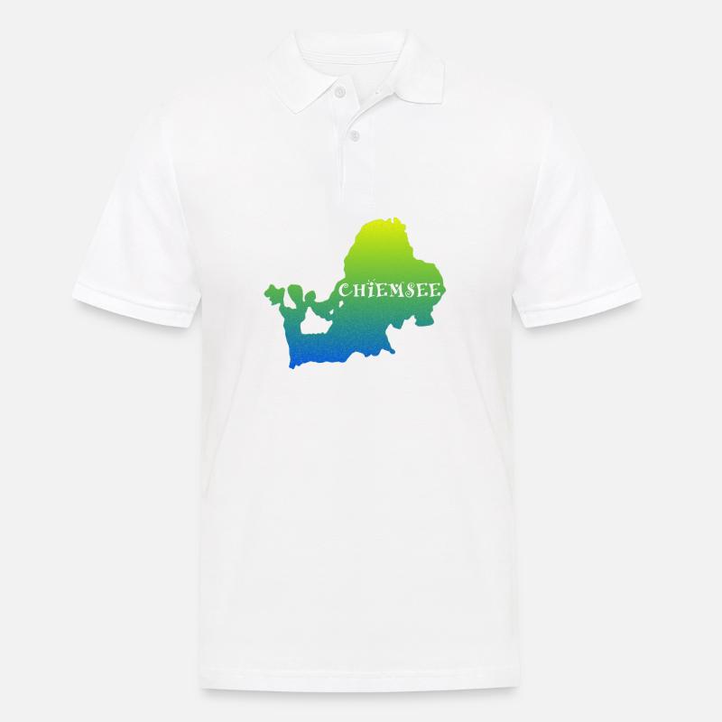 bayerischer See Silhouette - Männer Poloshirt - Weiß
