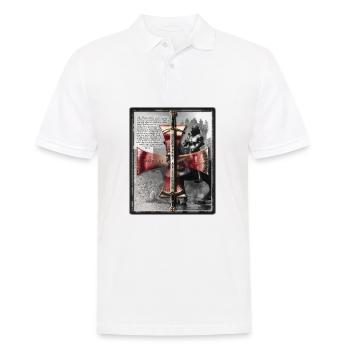 Templer aus Stahl - Der Brief (halbdunkle Version) - Männer Poloshirt - Weiß - Vorne - Kai (181cm)