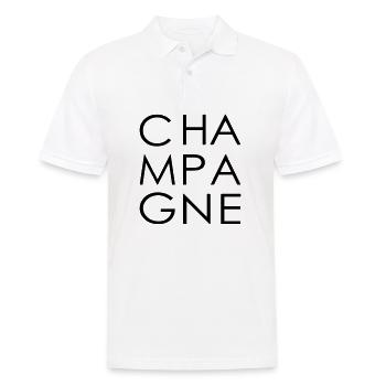 cha mpa gne - Männer Poloshirt - Weiß - Vorne - Kai (181cm)