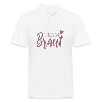 Team Bride with Heart - Men's Polo Shirt - white - Front - Kai (181cm)