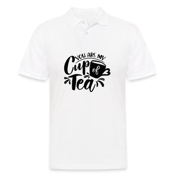 You Are My Cup Of Tea Saying - Men's Polo Shirt - white - Front - Kai (181cm)