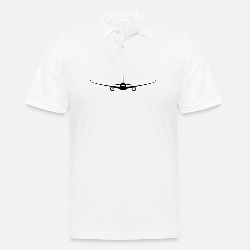 Flugzeug - Männer Poloshirt - Weiß