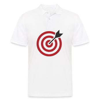 Zielscheibenpfeil - Männer Poloshirt - Weiß - Vorne - Kai (181cm)