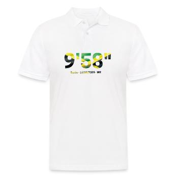 9,58" - Bolt the fastest man - Polo Homme - blanc - Devant - Kai (181cm)