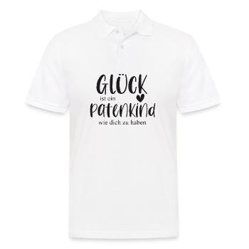 Patenkind Geschenk Glück Bedanken - Männer Poloshirt - Weiß - Vorne - Kai (181cm)