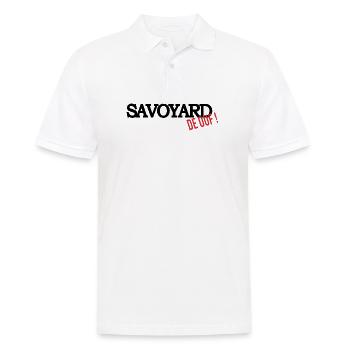 Savoyard de ouf (noir) - Polo Homme - blanc - Devant - Kai (181cm)
