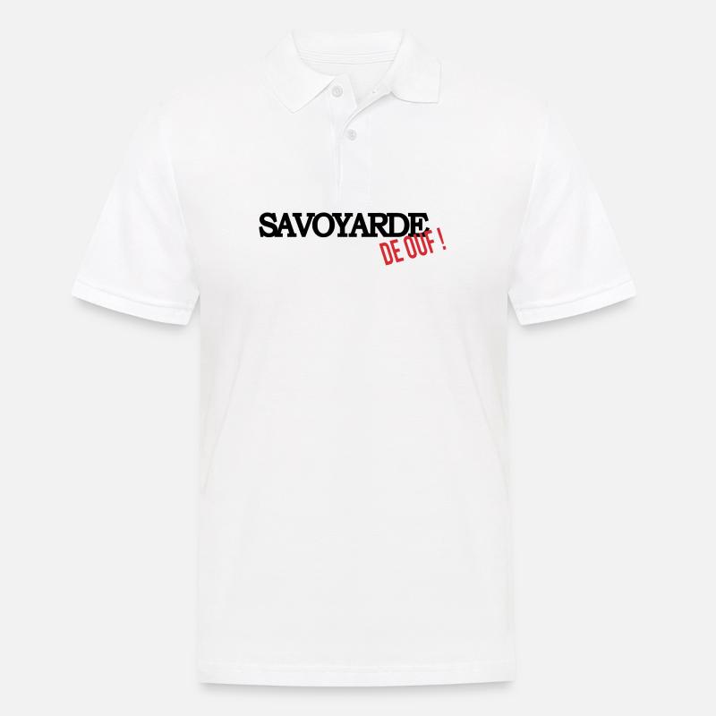 Savoyarde de ouf (noir) - Polo Homme - blanc
