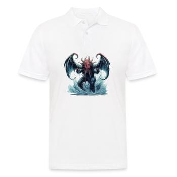 Cthulhu Kosmischer Horror Fantasy Motiv - Männer Poloshirt - Weiß - Vorne - Kai (181cm)