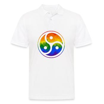 Bunt, kinky, queer – das Shirt für dich - Männer Poloshirt - Weiß - Vorne - Kai (181cm)