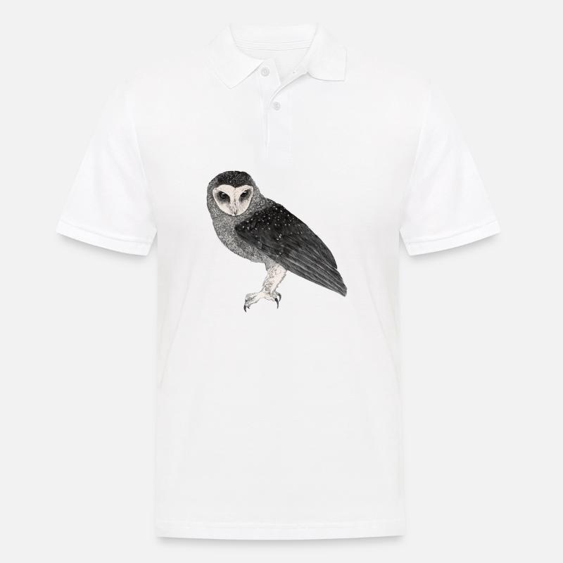 Illustration: Fleckenrußeule - Männer Poloshirt - Weiß