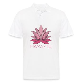 Rosa Lotuspracht Print - Männer Poloshirt - Weiß - Vorne - Kai (181cm)