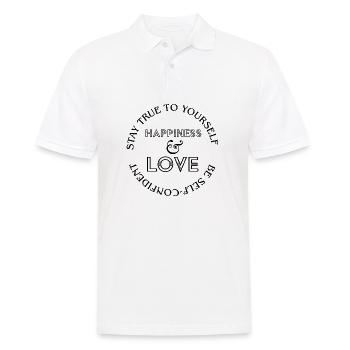 Cercle de remerciement à tampons ronds - Polo Homme - blanc - Devant - Kai (181cm)
