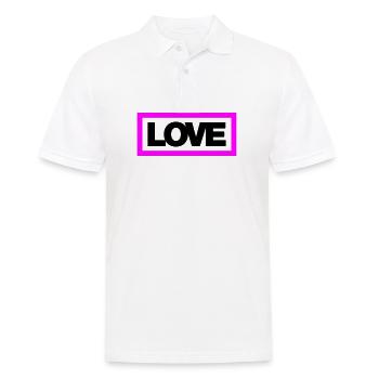 Typo LOVE Contour 2C - Polo Homme - blanc - Devant - Kai (181cm)