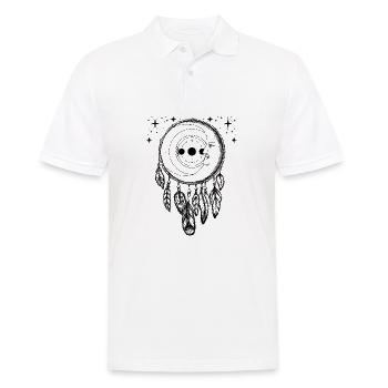 Goldene Schneeflockenrahmen - Männer Poloshirt - Weiß - Vorne - Kai (181cm)