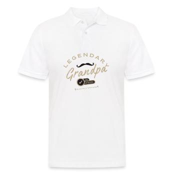 Legendäres Opa-Vintage-Abzeichen - Männer Poloshirt - Weiß - Vorne - Kai (181cm)