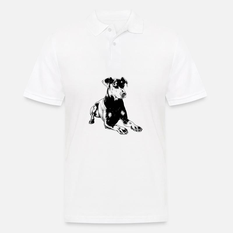 Manchester Terrier - Männer Poloshirt - Weiß