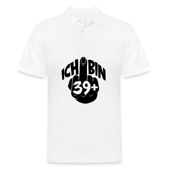 ICH BIN 39+ Ü40 GEBURTSTAG - Männer Poloshirt - Weiß - Vorne - Kai (181cm)