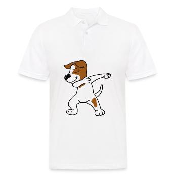 Dabbing Dab Jack Russell Terrier - Men's Polo Shirt - white - Front - Kai (181cm)