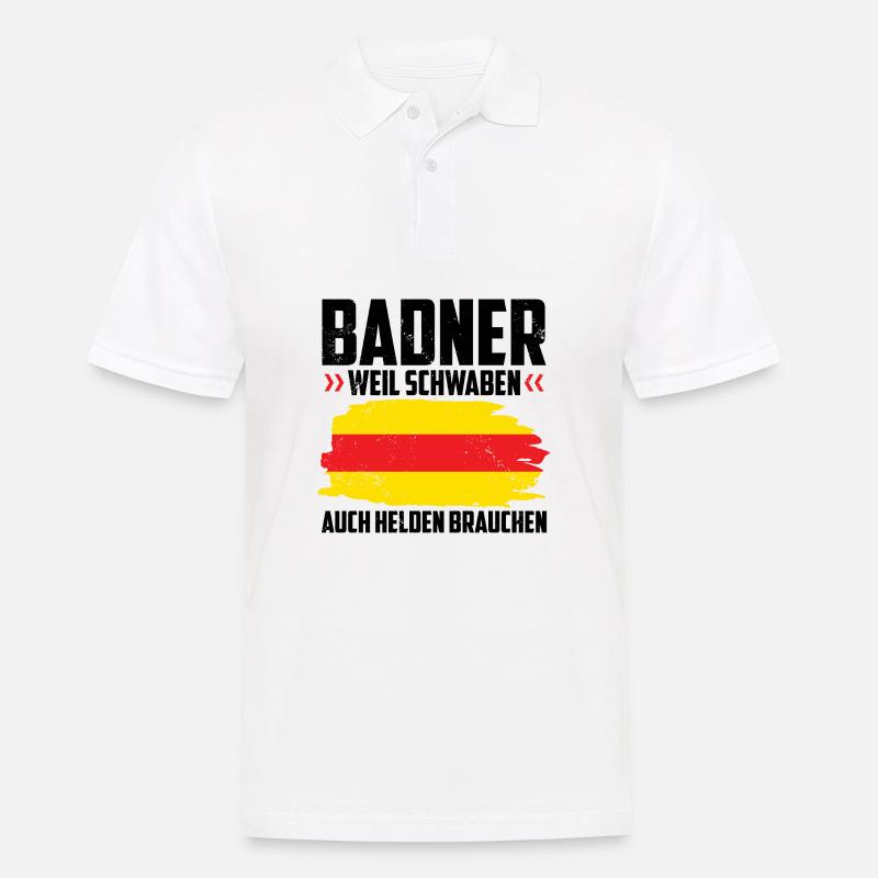 Baden - Männer Poloshirt - Weiß