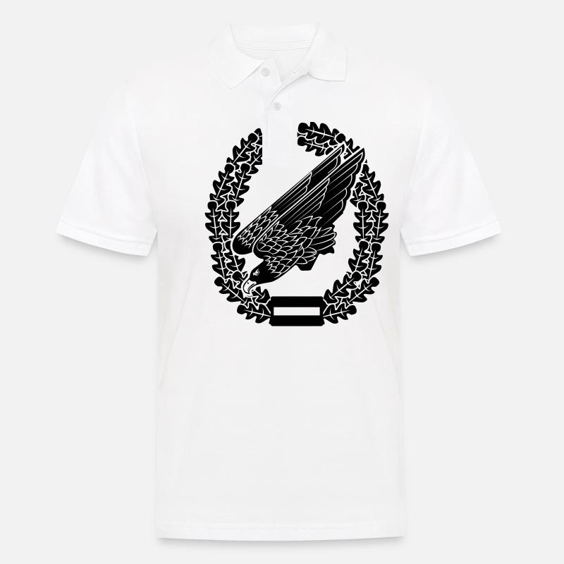 Fallschirmjaeger Black - Männer Poloshirt - Weiß