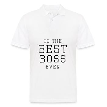 to the best boss ever - Männer Poloshirt - Weiß - Vorne - Kai (181cm)
