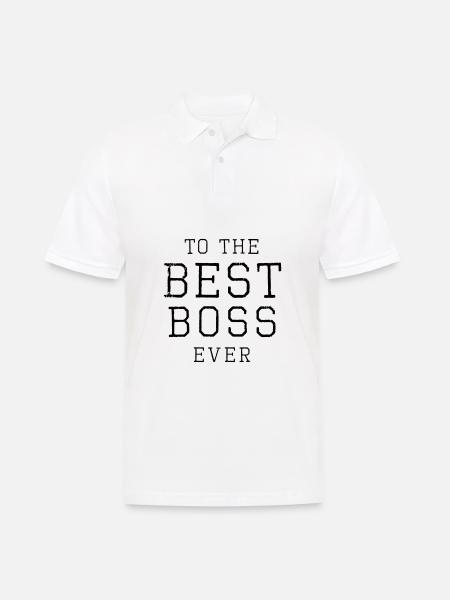 to the best boss ever - Männer Poloshirt - Weiß