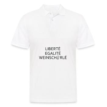 Liberte Egalite Weinschorle - Männer Poloshirt - Weiß - Vorne - Kai (181cm)