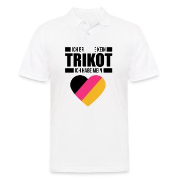 Ich brauche kein Trikot - Deutschland Fan Shirt - Männer Poloshirt - Weiß - Vorne - Kai (181cm)
