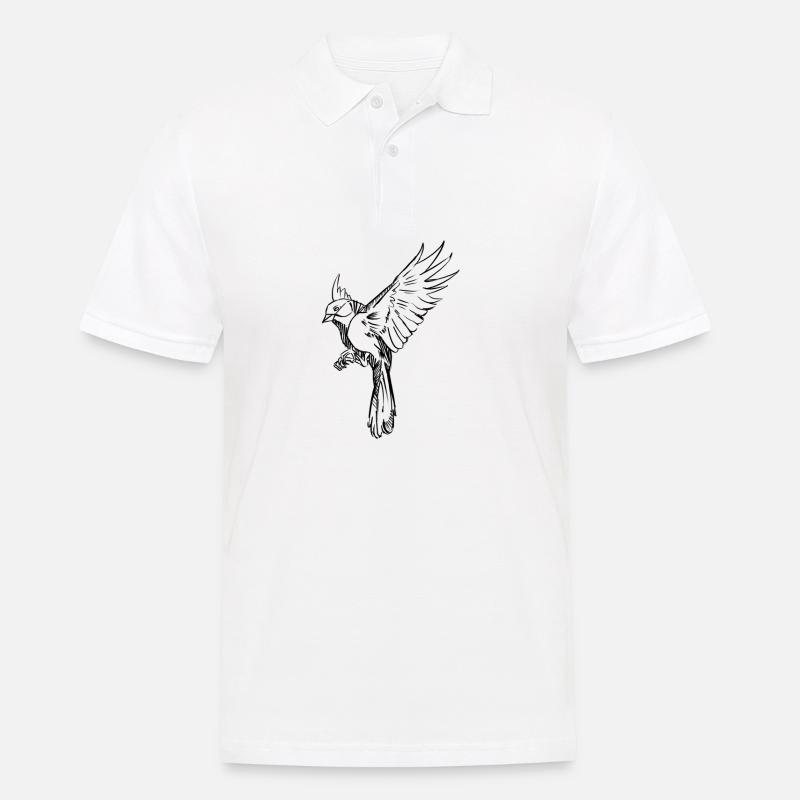 Vogel - Männer Poloshirt - Weiß