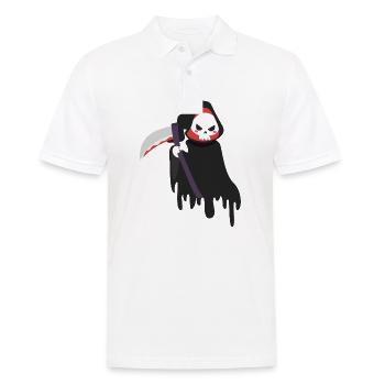 Grim Reaper - Halloween - Men's Polo Shirt - white - Front - Kai (181cm)