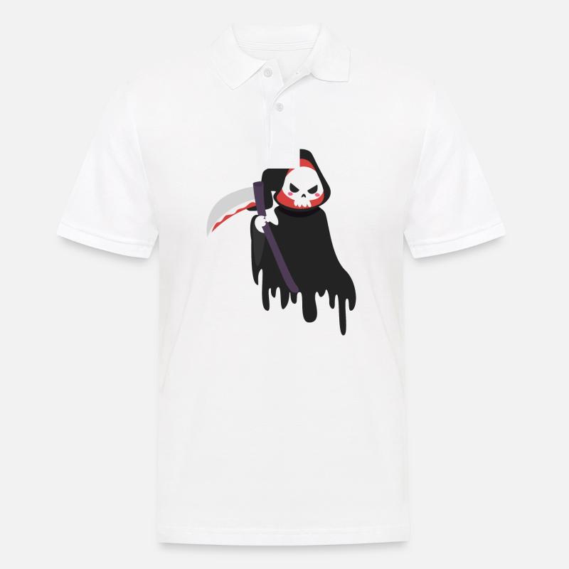 Sensenmann - Halloween - Männer Poloshirt - Weiß