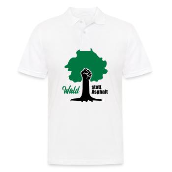 Wald statt Asphalt Fridays for Future Save Planet - Männer Poloshirt - Weiß - Vorne - Kai (181cm)