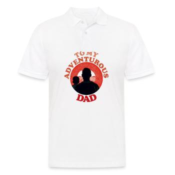 To My Adventurous Dad , Happy Fathers Day - Men's Polo Shirt - white - Front - Kai (181cm)