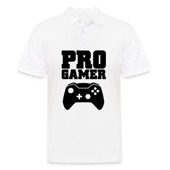 pro gamer - Men's Polo Shirt - white - Front - Kai (181cm)