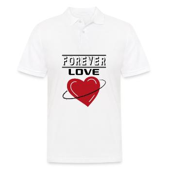 Liebe Forever I Love You Herz Hearts Wahre Liebe - Männer Poloshirt - Weiß - Vorne - Kai (181cm)