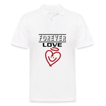 Liebe Forever I Love You Herz Hearts Wahre Liebe - Männer Poloshirt - Weiß - Vorne - Kai (181cm)