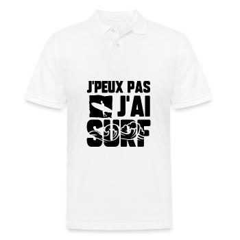 J’peux pas j’ai surf - Polo Homme - blanc - Devant - Kai (181cm)