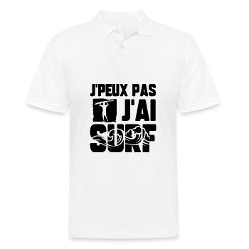 J’peux pas j’ai surf - Polo Homme - blanc - Devant - Kai (181cm)