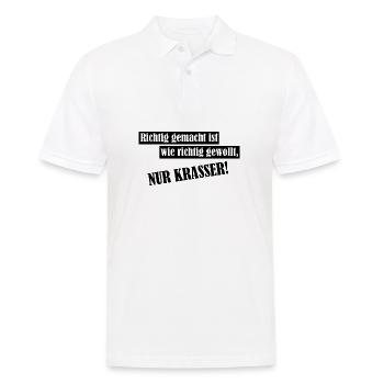 Lustige Sprüche Arbeit Krass Geschenk Fun - Männer Poloshirt - Weiß - Vorne - Kai (181cm)