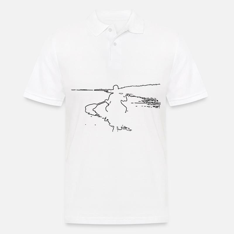 Kajak - Männer Poloshirt - Weiß