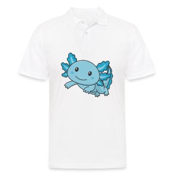 Axolotl süße Tiere kawaii Anime lustige Axolotl - Männer Poloshirt - Weiß - Vorne - Kai (181cm)