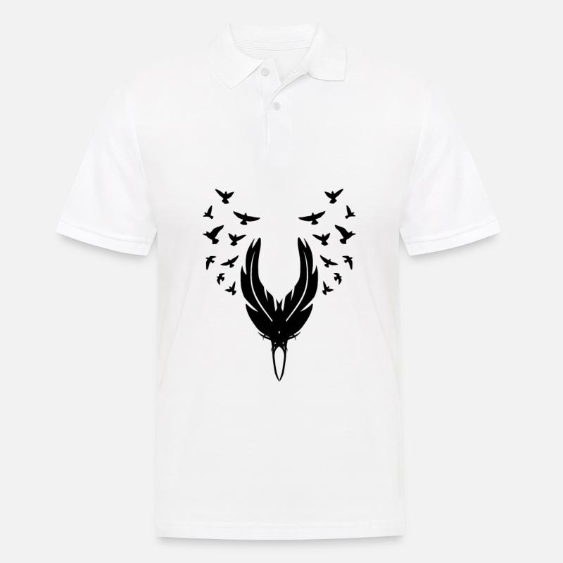 Abstrakter Vogel - Männer Poloshirt - Weiß
