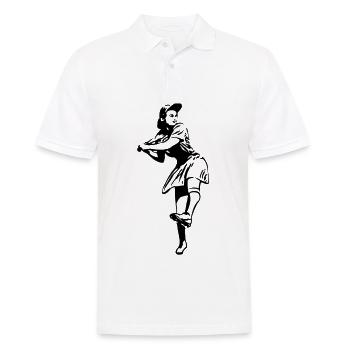Baseball - Männer Poloshirt - Weiß - Vorne - Kai (181cm)