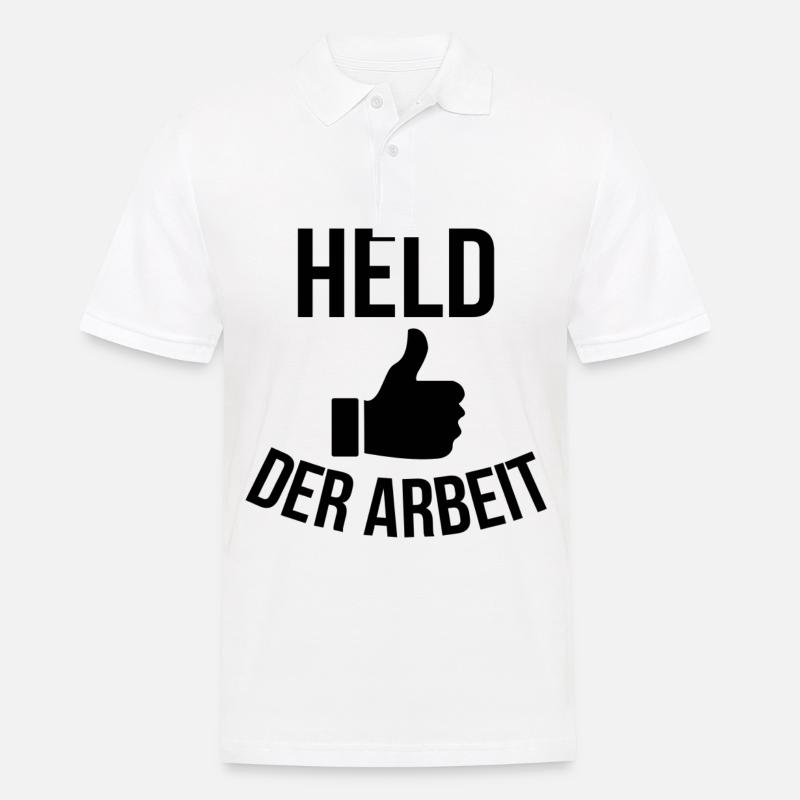 Held der Arbeit - Männer Poloshirt - Weiß