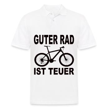Fahrrad - Männer Poloshirt - Weiß - Vorne - Kai (181cm)