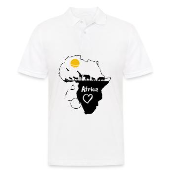 Afrika Afrika - Männer Poloshirt - Weiß - Vorne - Kai (181cm)