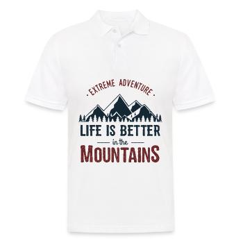 montagnes - Polo Homme - blanc - Devant - Kai (181cm)