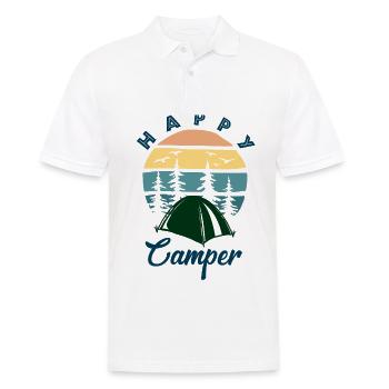 Un campeur heureux - Polo Homme - blanc - Devant - Kai (181cm)
