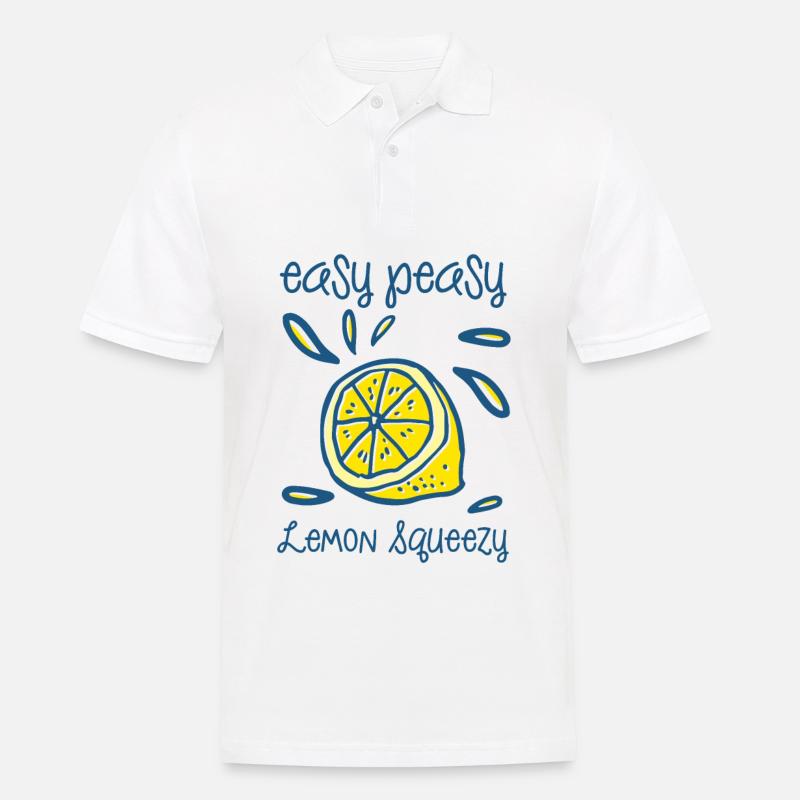 Easy Peasy Lemon Squeezy - Männer Poloshirt - Weiß