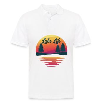 Leben Am See - Männer Poloshirt - Weiß - Vorne - Kai (181cm)